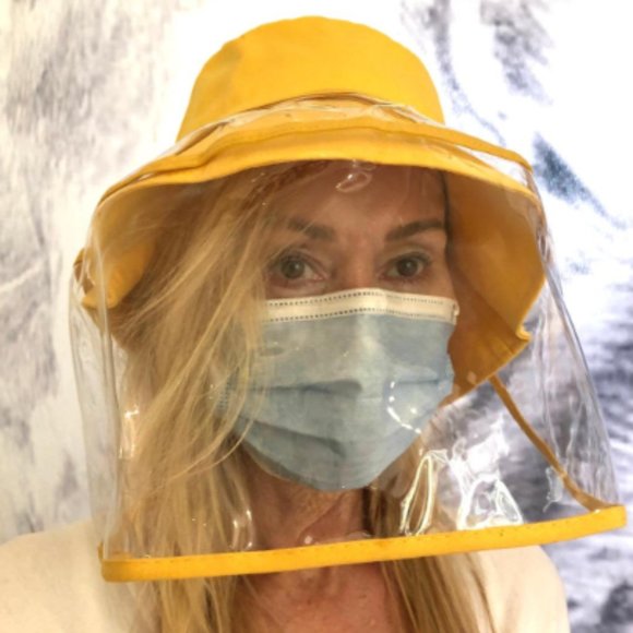 Face shield Mask with matching Hat sturdy washable - Picture 1 of 6